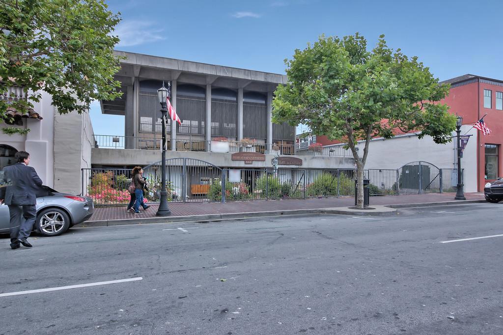 Landmark Downtown Monterey building. Huge basement with 3 vaults - former Monterey Savings and Loan building. Soaring ceilings, elevator & mezzanine.