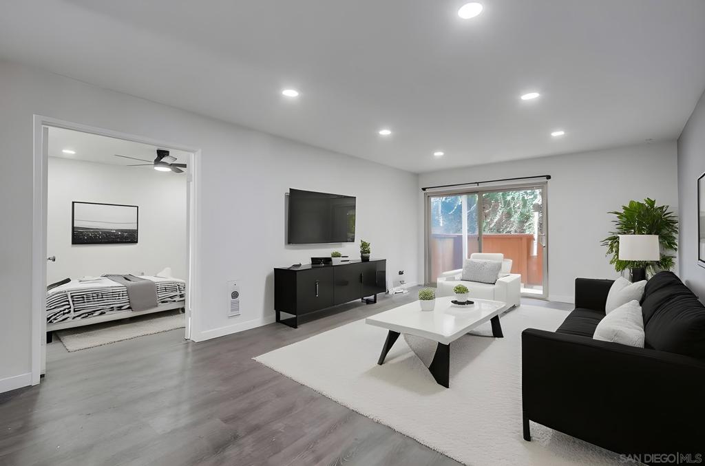 Welcome to this beautifully updated 2-bedroom, 1-bathroom condo located in the highly desirable Village Square community in the heart of Clairemont, San Diego. This move-in ready home offers comfort, convenience, and a vibrant lifestyle just a short distance to everything including beaches, downtown, and major freeways. Step inside to a light-filled living space with updated finishes throughout, including a modern kitchen, refreshed flooring, and a spacious open layout that flows seamlessly to a private outdoor patio, perfect for relaxing or entertaining. Both bedrooms are well-sized with ample storage, and the full bathroom has been stylishly upgraded. Enjoy designated in-unit laundry, parking, plus access to pet area, making this an ideal home for pet owners. The Village Square community is known for its quiet, well-established setting and features fantastic amenities including two swimming pools, a clubhouse, on-site management, and multiple laundry facilities for added ease. Even better, all buildings in the community are currently receiving fresh new exterior paint, enhancing curb appeal and long-term value. Live steps from local shops, dining, and everyday convenience, all within walking distance, while enjoying the peace of a gated community.
