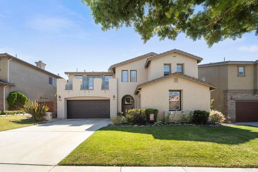 Welcome to your dream home in the heart of 4S Ranch, a highly sought after community celebrated for its family friendly atmosphere, top rated schools, and vibrant neighborhood amenities. This stunning 4 bedroom, 3 bath residence features elegant design, paid off solar, thoughtful upgrades, and a bright, open floor plan perfect for entertaining and everyday living. Step inside to discover spacious living and dining areas enhanced by beautiful flooring, designer lighting, and plantation shutters that allow natural light to fill the space. The fully upgraded gourmet kitchen is a chef’s delight with luxurious quartz countertops, Wolf appliances, a Sub Zero refrigerator, and an oversized island with pendant lighting and breakfast seating. The open concept kitchen flows seamlessly into the family room, creating the perfect setting for connection and relaxation. On the main floor, you will find a highly desirable bedroom and a beautifully remodeled full bathroom, offering exceptional flexibility for guests, multi-generational living, or a private home office. Upstairs, the spacious primary suite provides a peaceful retreat with an ensuite bath, while the well-appointed secondary bedrooms offer comfort and versatility. The loft area presents excellent potential to be converted into an additional bedroom, and the third car garage can also be transformed, allowing for up to six bedrooms total. The exterior boasts charming curb appeal with a manicured front lawn and a private backyard ideal for entertaining, gardening, or simply relaxing. Minutes from parks, top schools, shopping, dining, and freeway access. This home has it all!