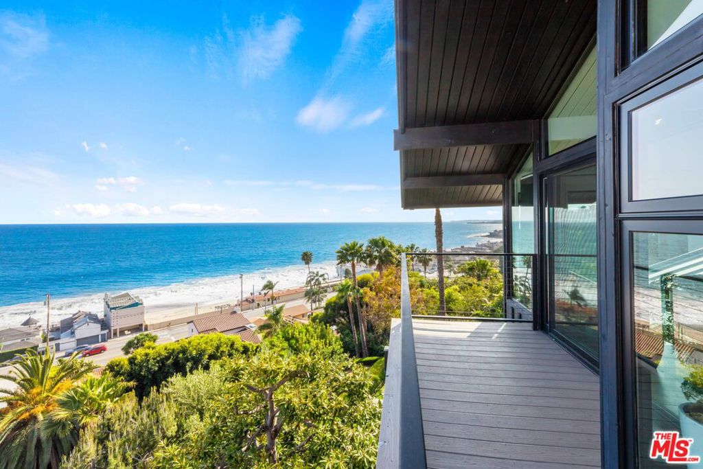 Welcome to your new sanctuary. This completely reimagined home is an exceptional blend of sophistication and comfort. The light filled spaces combined with breathtaking ocean views from every room beckon you to relax and enjoy coastal living at its finest. Two magnificent primary suites offer private retreats one perched on the top floor with 180 degree ocean views and an ocean view tub, and the other a ground floor zen retreat with tropical vibes leading directly out to the ocean view spa and firepit. The gourmet kitchen, artfully designed for maximum functionality, invites culinary exploration with its top-of-the-line appliances and seamless flow into the living spaces. Custom fireplaces provide a warm and intimate energy and expansive decks create an unparalleled indoor-outdoor living experience. This is more than a home; it's a promise of a lifestylean invitation to immerse yourself in the essence of Malibu's coastal allure. Come experience the emotional pull of this exquisite retreat firsthand. Schedule your private tour today and discover the serenity and grandeur that await you in this stunning Malibu oasis. Includes deeded rights to the La Costa Beach and Tennis Club.