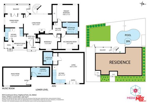 Tiny photo for 859 Cresthaven Drive, Los Angeles, CA 90042 (MLS # 26659521)