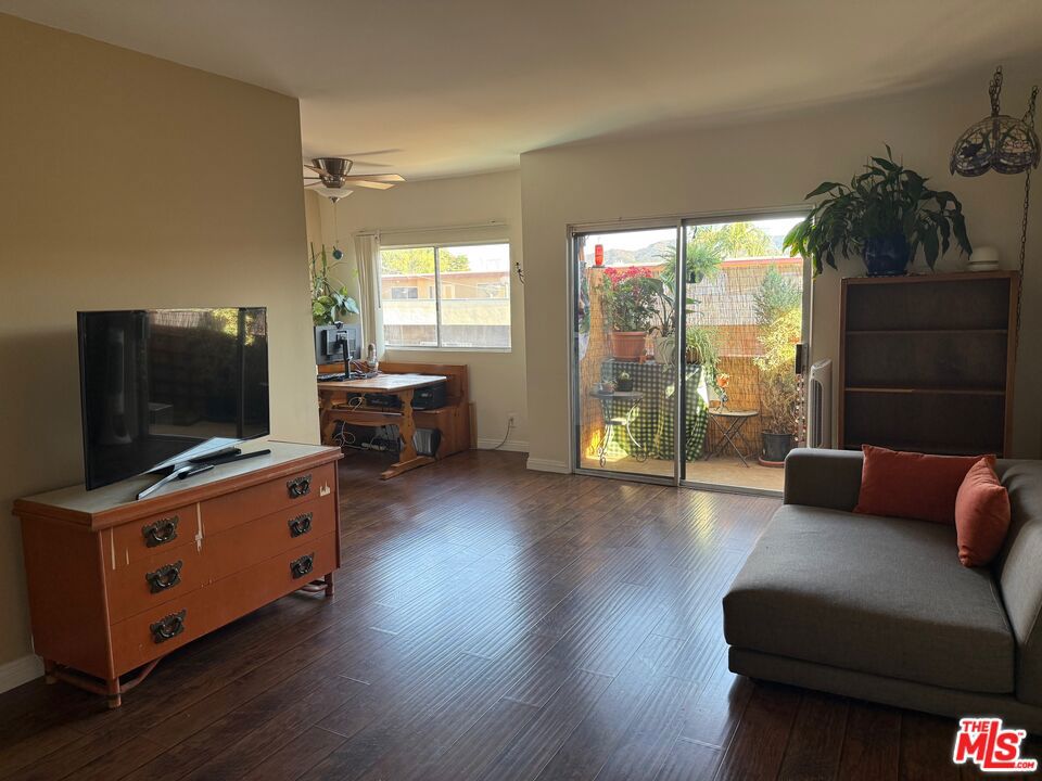 Peaceful Encino Oasis Prime Location Just Off Ventura Blvd that is priced to sale. Welcome to your tranquil hideaway in the heart of Encino! This beautifully maintained, top-level 1-bedroom, 1-bath condo is nestled within a lush, serene community, with a tree-top and sky views. Just moments from the vibrant shops, dining, and entertainment of Ventura Boulevard.Bright and inviting, the unit features a traditional-concept layout with chic laminate flooring, central A/C, ample storage, and a private balcony overlooking a quiet, landscaped courtyard, ideal for morning coffee or a relaxing evening escape. New water heater, garbage disposal and pipes under both sinks. The thoughtfully designed galley kitchen combines charm and function, boasting tile countertops and crisp white cabinetry,perfect for home cooking or entertaining. The spacious bedroom includes a generous walk-in closet, offering excellent storage solutions. Located in a secure, controlled-access building, residents enjoy a full suite of amenities: sparkling pool, spa, BBQ area, recreation room, elevator access, and community laundry facilities all set amidst mature greenery that creates a resort-like atmosphere. Positioned in one of the San Fernando Valley's most sought-after neighborhoods, this home offers quick access to major freeways and is just a short stroll to everything you need. Whether you're a first-time buyer, looking to downsize, or simply seeking a low-maintenance lifestyle in a prime location, this condo has it all.