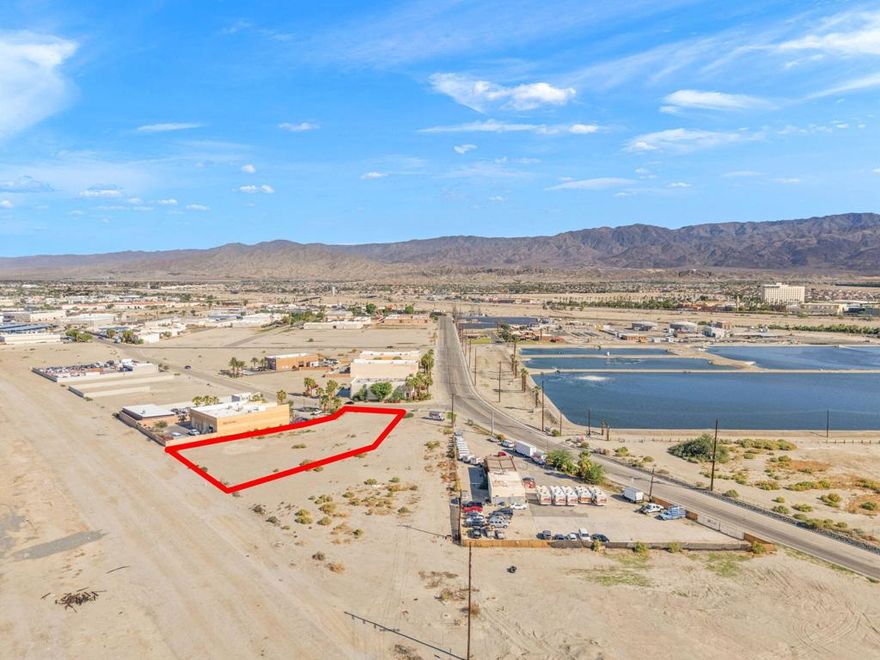 Great opportunity to purchase a 30,928 square foot lot with Manufacturing zoning.  Opportunities abound on this valuable piece of land.  Storage facility, lumber yard, vehicle storage, many different options.  Please call the very business friendly city of Indio to see if your desired use can be utilized.  Call listing agent for additional questions or details.