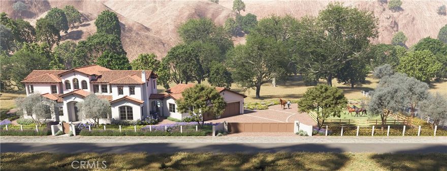 Nestled near the end of Chesebro Canyon in the bucolic Old Agoura equestrian, hiking, and mountain-biking community, this 1.5-acre lot is one of the last parcels in the exquisite Palo Comado subdivision. It sits beside thousands of acres of oak-studded wilderness preserve, a seasonal stream, and the unique natural beauty that defines Old Agoura.
A premier canvas for your tranquil sanctuary, the site is predominantly flat with ample open space for horses and fenced pastures, over 50 mature oak trees, all utilities stubbed to the site, and direct access to miles of riding, hiking, and biking trails. Enjoy secluded luxury and privacy, minutes from freeways, dining, and shopping.
Included are fully approved plans for your dream residence featuring a 4,554 square foot residence, pool and spa, workshop, oversized garage, pool/guest house, equestrian area, and an indoor–outdoor living area. The architecture was inspired by classic and contemporary Spanish elements, with 9'–10' ceilings, a double-height Family Room, 5 bedrooms + Office, 5-1/2 bathrooms, and oversized windows with tons of light. With approvals all in place, you can move quickly from concept to custom home.
Unmatched value in a rare, highly coveted community. One of the last buildable lots in Old Agoura, blending timeless charm with modern conveniences. A premier location for privacy, scenery, and lifestyle.