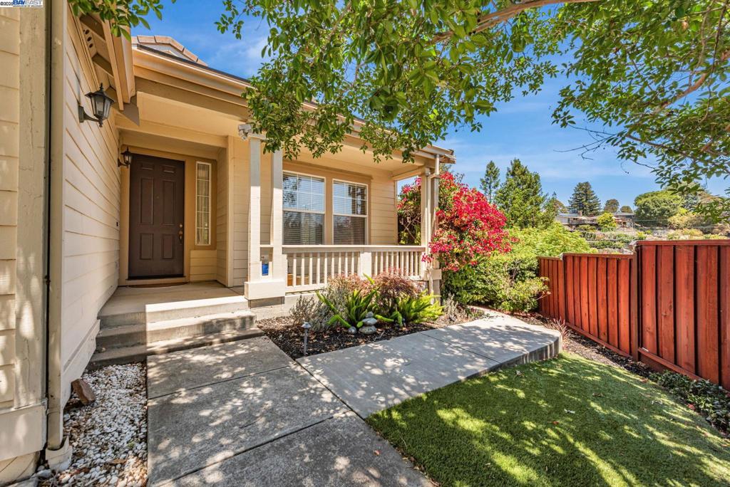 Open house Saturday and Sunday July 12 & 13. 1 to 4 PM. Welcome to this beautiful home at the top of the West hills in Castro Valley. Located in a very quiet neighborhood and close to Lake Chabot Park. This home has a large open floor plan with many upgrades and features that you will love. New Kitchen Aid double convection oven. New Bosch Benchmark Smart dishwasher. Viking Professional gas range (6 ranges) granite counter tops. Brazilian cherry floors. Solar panels are fully owned. New redwood deck railing and reinforced stairs and landing. Beautifully landscaped with artificial turf and massive pergola and deck covered with a remote controlled electric awning. The garage is finished with an EV charger. There is a ‘utility room’ under the house for many uses. 3 water storage tanks for garden use.