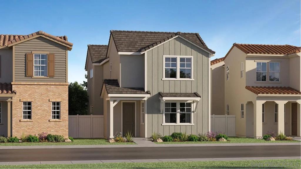 Creekside Crossing is a new community of single-family homes for sale, coming soon to Ramona, CA. Residents will enjoy access to onsite amenities, including a pickleball court, tot lot, passive parks and trails. There are a variety of shopping, dining and entertainment options a short drive away, and nature lovers can explore the outdoors on nearby hiking trails. Plus, local schools are close by, perfect for young or growing families. These homes estimated move-in is Nov 2025. Still time to choose your flooring and backsplash. An open-concept layout greets guests and visitors off the entry in this new two-story home, blending the kitchen, living and dining areas to maximize interior space. A convenient bedroom is tucked away at the back of the home. A luxurious owner’s suite is located on the second level, offering access to a full bathroom and walk-in closet. A nearby loft provides a versatile shared living area near two additional bedrooms.