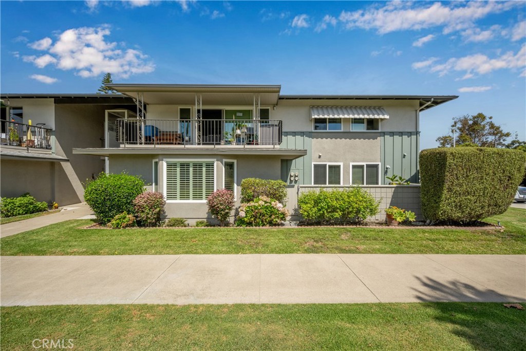 Welcome to this rare, fully expanded 2-bedroom, 2-bath downstairs unit with an added patio that opens directly onto the greenbelt! Enjoy complete privacy with dual-pane windows throughout and an AC heat pump for year-round comfort. Upon entry, you're greeted by elegant tile flooring, smooth ceilings, and recessed lighting that enhances the open, airy feel. The spacious living room has been thoughtfully expanded to include a versatile bonus area—ideal for a home office, hobby room, or reading nook—featuring a large bay window and direct access to the outdoor patio. The updated kitchen seamlessly connects to the dining area via a convenient pocket door and showcases granite countertops, custom wood cabinetry, and stylish hardware. It comes fully equipped with full-size appliances including a range/oven, dishwasher, microwave, and refrigerator. The guest bathroom offers a refreshed design with a new vanity, stone countertop, and a walk-in stall shower. At the end of the hall, the generously sized primary suite includes a full-size spa tub, custom vanity, in-unit washer and dryer, and excellent closet space. Boasting over 1,200 sq ft of beautifully maintained living space, this home is a must-see. Don’t miss your chance to own this exceptional property—it won’t last long! (CARPORT 5, SPACE 28).