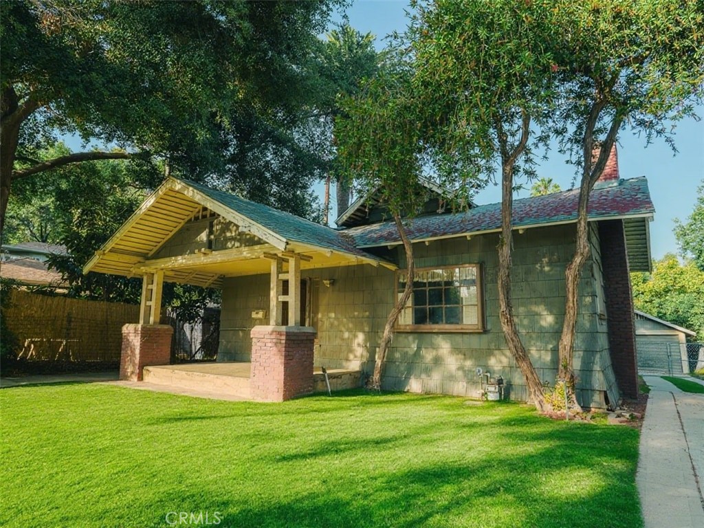 Charming South Pasadena Home with Approved Remodel Plans in Top School District. A rare opportunity to own a single-family home in the heart of South Pasadena, known for its award-winning schools and exceptional community. Built in the 1920s, this character-filled residence features a welcoming gabled front porch, hardwood floors, and original details throughout. The home offers two bedrooms, a sitting room/flexible third bedroom, formal dining room, and a spacious backyard with mature trees and patio areas. Located on a quiet, tree-lined cul-de-sac with approved plans included, this property blends historic charm with future potential—just minutes from top schools, parks, and local shops.