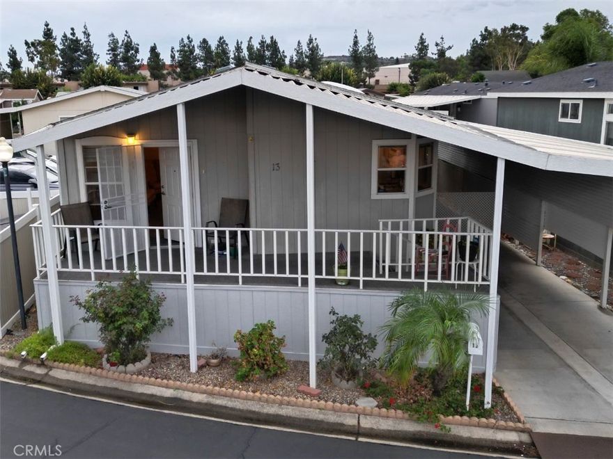 Welcome to Casa Grande Estates, one of Escondido’s most desirable 55+ communities! This well-maintained home offers a spacious floor plan with 2 bedrooms plus a versatile den—perfect as an office, hobby room, or easily converted into a 3rd bedroom. High ceilings, skylights, and large windows fill the interior with natural light, creating an inviting and airy atmosphere.



The kitchen is designed with plenty of cabinet and counter space, complemented by a pantry, center island, up-to-date appliances, and a reverse osmosis system for purified drinking water. A whole-home water softener adds extra comfort and convenience. The primary suite features a private bathroom with an oversized shower and soaking tub. Additional highlights include central A/C, ceiling fans, full laundry room with washer/dryer, and fresh updates throughout.



Outside, enjoy a covered front porch, fenced yard ideal for a small pet, and a storage shed for extra convenience. Covered parking for two vehicles is included, with guest parking nearby.