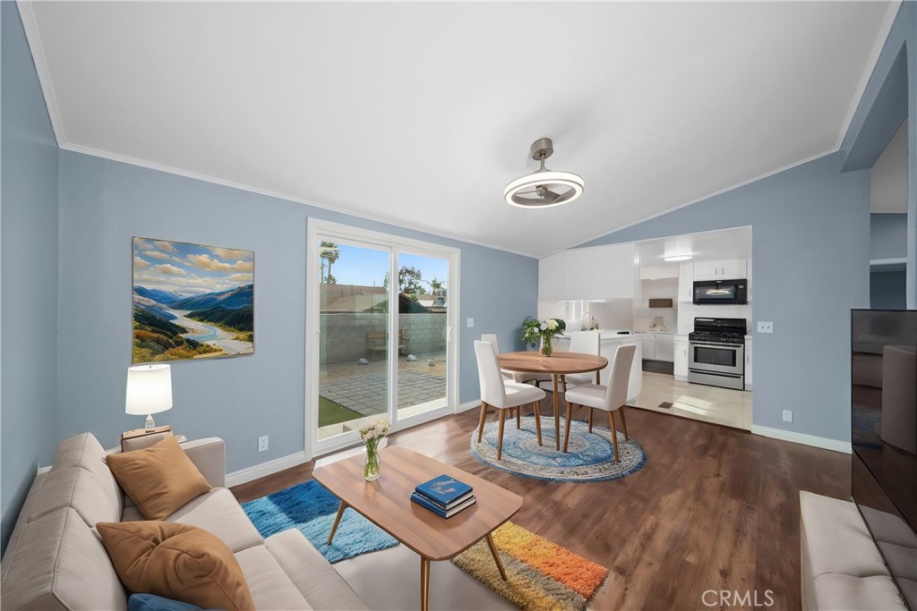 Welcome to this stunning 4-bed, 2-bath home in Desert Park Estates, Palm Springs! This home has been completely transformed with a modern open-concept design—featuring a new kitchen with updated cabinets, recessed lighting, and laminate flooring throughout. Enjoy new double-paned windows, a new sliding door, new roof, new paint inside and out and a new front fence. The spacious great room blends the kitchen, dining, and living areas—perfect for entertaining. Step outside to your private backyard retreat with breathtaking Mt. San Jacinto views and space to build an ADU. This home is a modular home installed on permanent foundation you own the land and there is no land lease fees or no HOA. Conveniently located near downtown Palm Springs shopping, dining, and nightlife, with easy access to Coachella, Stagecoach, casinos, and PS Airport. No HOA, low taxes, and you own the land! Move-in ready desert gem.