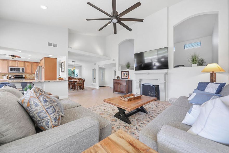 Open house October 11 and 12 from 2:00 to 4:00 each day. This home is among only 20 in Rancho Las Palmas country club that are larger 3 bedroom 2 bath homes with an adjoining side yard. Offering the utmost privacy and an additional extended patio facing the @2 hole of the North golf course. The atrium has been converted to a TV room, the master bedroom has been enlarged with a large walk-in closet making this one of the largest in the complex at 2478 sq. ft. All 3 bedrooms have been recently re-carpeted with exceptional flooring. New automated window coverings have been installed throughout the house.. The kitchen has been remodeled and the side yard includes a large BBQ area, a shaded patio and a play area. There is also an added cart barn storage area outside of the 2 car garage. This home comes completely furnished as seen. This home has served as a fantastic 2nd home and rental for the homeowners for the past 20 years and has been exceptionally well maintained. It is a must see if you are looking for privacy a private side yard and location on the golf course.