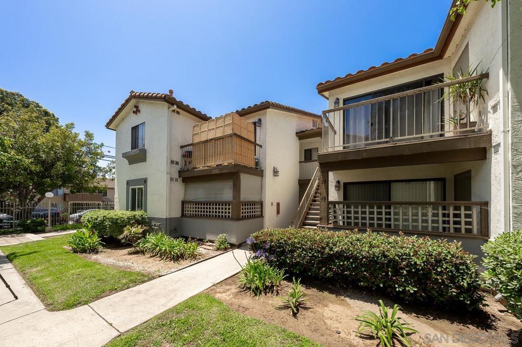 Recently painted all Bright and light!!!! Beautiful Condo with low maintenance, perfect for first time Buyers. Stainless steel appliances, granite countertops, HOA covers water, trash, lush landscaping & more. Upper-level Condo conveniently offers 2 PARKING SPACES. Close to shopping centers, military base, restaurants, freeways, Border, etc. etc. Seller is highly motivated, offering Buyer's credit to lower interest rate. Seller offering $5K on buydown/payment assistance. Property qualifies for Cal Hafa, SD Housing Comm. confirm with your Lender. Motivated Seller. Don't miss this unique opportunity!!!