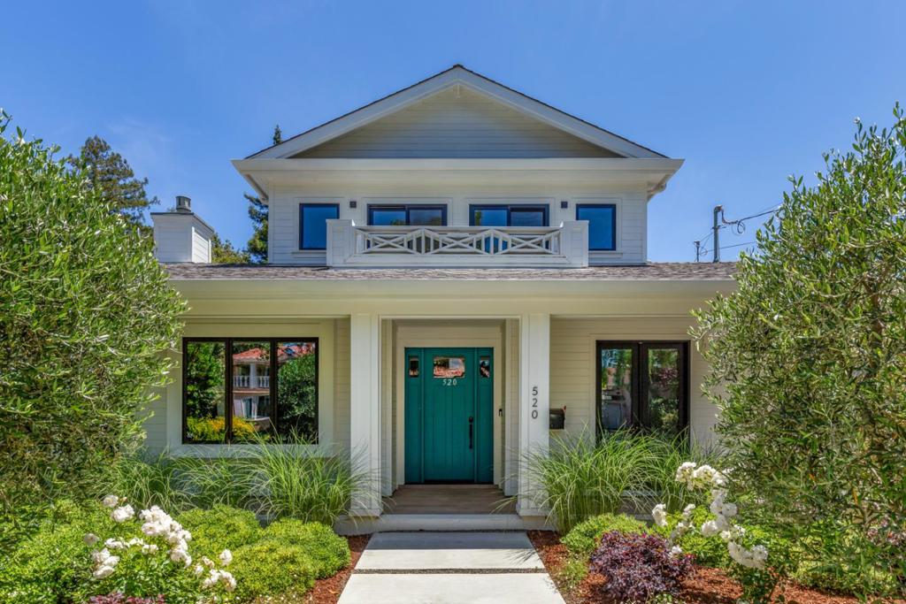 Located in the heart of prestigious Old Palo Alto, this stunning California farmhouse, built just five years ago, offers luxurious living across three levels. The home's impressive curb appeal blends beautifully into this neighborhood of architecturally significant homes. Gabled rooflines extend outward across a detailed cross-braced railing design that serves as the upper-level balcony. Inside, white oaks floors unify the entire floor plan, complemented by ultra-smooth walls & recessed lighting throughout. Formal living & dining rooms await for stylish entertaining, with service from a customized wine cellar. A tremendous great room unfolds at the rear of the home for everyday living & dining, extending from a superb modern kitchen designed in a combination of sleek natural wood grain & rich charcoal-gray cabinetry, high-end appliances, & countertops. Retractable stacking glass doors open the great room fully to a covered rear dining lounge with a wet bar & adjoining Connecticut bluestone terrace with a fire pit & barbeque kitchen complete with pizza oven. Located just over one mile from University Avenue's shops & restaurants & within the excellent Palo Alto school district, this home offers an exceptional lifestyle in one of Silicon Valley's most coveted neighborhoods.