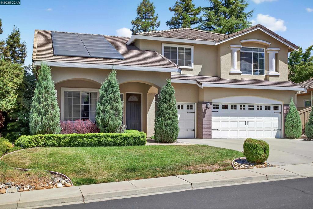 Welcome to this stunning 4 bedroom, 3 bathroom home offering 2,879 sqft of living space, nestled at the top of the neighborhood in a private location. From the moment you enter, you’ll be impressed by the dramatic wide staircase and the seamless blend of style and comfort throughout. The home features gorgeous laminate engineered wood flooring, with porcelain stoneware in the bathrooms and laundry room. The open layout includes a separate living room with dining area, a spacious family room, and an upstairs loft — perfect for work, play, or relaxation. The primary suite offers a luxurious retreat with a separate tub and shower, and a sliding barn door leading to the walk-in closet. Enjoy modern touches like remote-control blinds in the family room and kitchen, solar for energy savings, and a brand-new AC unit with central heat for year-round comfort. Step outside to your own entertainer’s paradise — a built-in outdoor kitchen, plenty of space to gather, and mature fig and peach trees that add charm and character. Additional highlights include a 3-car garage and close proximity to the park and trailhead, ideal for outdoor enthusiasts. Close proximity to top schools! This home truly has it all — space, style, upgrades, and a location that feels private yet connected!