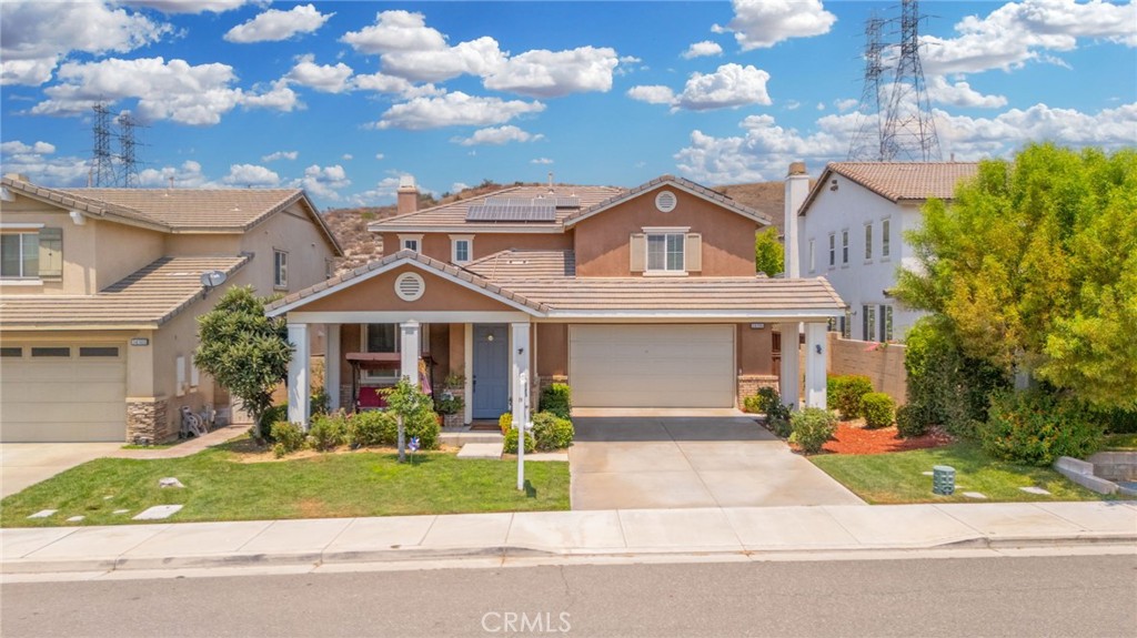 JUST LISTED!!!Welcome to Fairway Canyon Living! Step into over 2,500 sq. ft. of comfort and functionality in this spacious 3 bedroom, 2.5-bathroom home located in the heart of the family-friendly Fairway Canyon community. Designed with both relaxation and flexibility in mind, this home features an additional den/nook off the kitchen—perfect for a home office, cozy lounge, or even converting into a 4th bedroom. The open-concept kitchen flows seamlessly into the living area, perfect for entertaining or everyday living. Vinyl flooring runs throughout the main level, which also includes a formal dining room, spacious family room, and a welcoming entryway.Unique to this home is a covered stucco carport extension in front of the garage—an original builder upgrade that adds value and convenience, and is not found on all homes in the neighborhood. The 3 car garage includes an EV charger for your electric car. Upstairs, enjoy newer carpet, a loft, and a generously sized primary suite with A walk-in closet, a luxurious primary bathroom with separate soaking tub and shower. Additional features include:Solar (purchased)—Buyer to assume. Seller runs the A/C often with minimal to no electric bill! SOLAR PURCHASE IS ONLY $129 PER MONTH. No rear neighbors for added privacy in the backyard! Convenient upstairs laundry room, Spacious secondary bedrooms. Fairway Canyon HOA perks include high-speed internet, access to The Canyon Club, featuring a resort-style pool, lap pool, children’s splash pad, fitness center, clubhouse, and meeting spaces. Golfers will love the proximity to the Morongo Tukwet Golf Club. Located near award-winning Beaumont schools and just minutes from freeway access—this one truly has it all! Don’t miss your opportunity to own in one of Beaumont’s most desirable communities—this one won’t last!