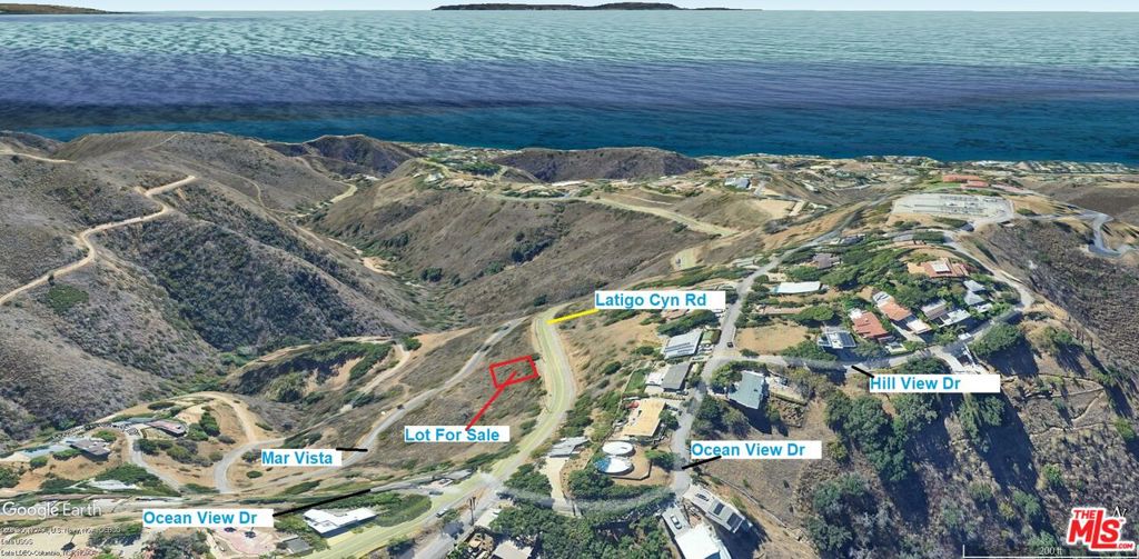 Ocean View downhill Malibu Lot located near Pepperdine Univerity and center of Malibu. Rare lower priced lot with 70 feet of frontage off of Latigo Canyon Road. Property has public water and electricity on Latigo Canyon . There are no reports or studies ever completed on this lot. Tremendous opportunity to buy one of the lowest priced ocean view lots with great access off Latigo Canyon Road and near center of Malibu.