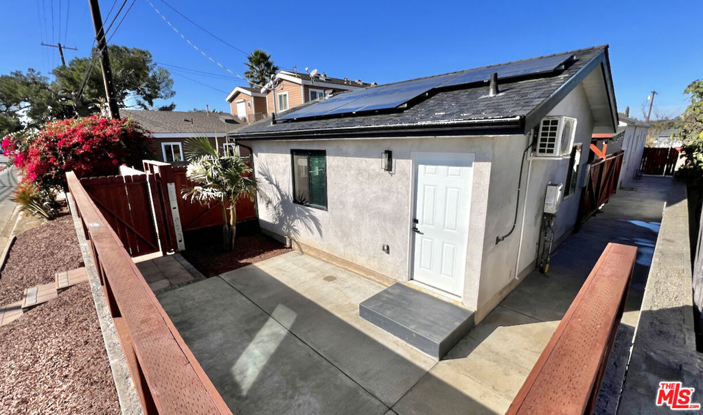 This is a brand-new detached ADU (Accessory Dwelling Unit). Thoughtfully designed for privacy and convenience, this modern unit features a fully fenced area with a private entrance and patio, accessible from both W 82nd St and W 83rd St. Enjoy the convenience of a unique address and mailbox. There is plenty of parking right out front on W 82nd St, with no street sweeping or permits needed. Inside, you will find all-new appliances, including a stacked washer/dryer, oven/stove, refrigerator, and microwave. Stay comfortable year-round with a wall-mounted A/C and heating unit. The owner covers water and gas, and with solar panels, you will benefit from low-cost electricity bills! Located near SoFi Stadium, LAX airport, Playa Del Rey Beach, LMU, and the metro station, this home offers both tranquility and accessibility. Ideal for anyone seeking a quiet, private space with outdoor enjoyment. Flexible lease terms are available from a 6-month rental to a full year. Please note: No pets allowed.