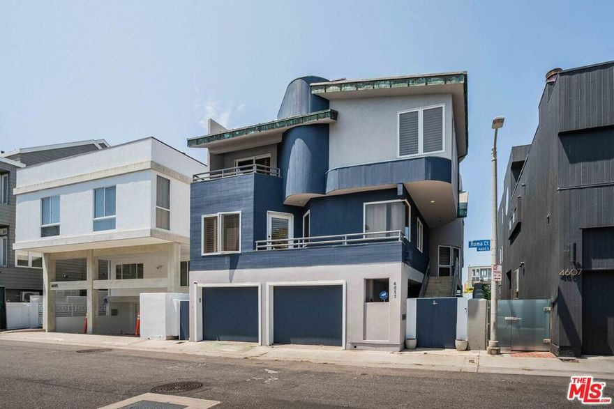 Spectacular waterfront architectural on the Silver Strand! Ideally situated in one of the most coveted locations in Marina del Rey, this stunning 4-bedroom, 4-bathroom architectural masterpiece offers the ultimate in luxury coastal living. Boasting the longest private lap pool on the Silver Strand, an impressive 62-foot pool with a dramatic waterfall, this one-of-a-kind home is designed for entertaining and relaxation. Enjoy breathtaking sunset views over the canal from the spacious two-story living room, complete with a custom bar and walls of glass that flood the space with natural light. The oversized dining room and retro-style kitchen create a unique blend of style and functionality. The expansive primary suite features direct access to the rooftop deck with panoramic ocean views, and a spa-like en suite bathroom with jacuzzi tub and steam shower. Upstairs you'll find two additional generous bedrooms, while the large first-floor suite opens directly to the pool and jacuzzi for seamless indoor-outdoor living. Additional highlights include a private movie theater, elevator, rooftop deck with sweeping vistas, and exceptional privacy. A rare opportunity to lease a true architectural gem on the water. 3 car garage. Turnkey!