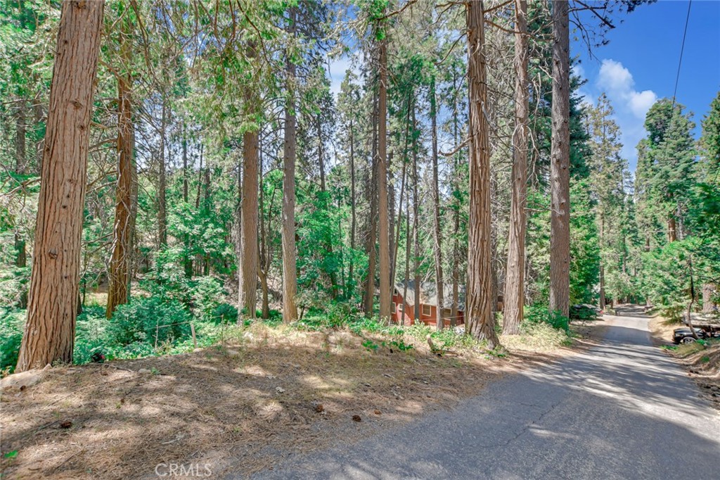 This lot offers a seasonal stream in the back and is located on a paved road with mostly level land. Within minutes to Lake Gregory and Crestline.