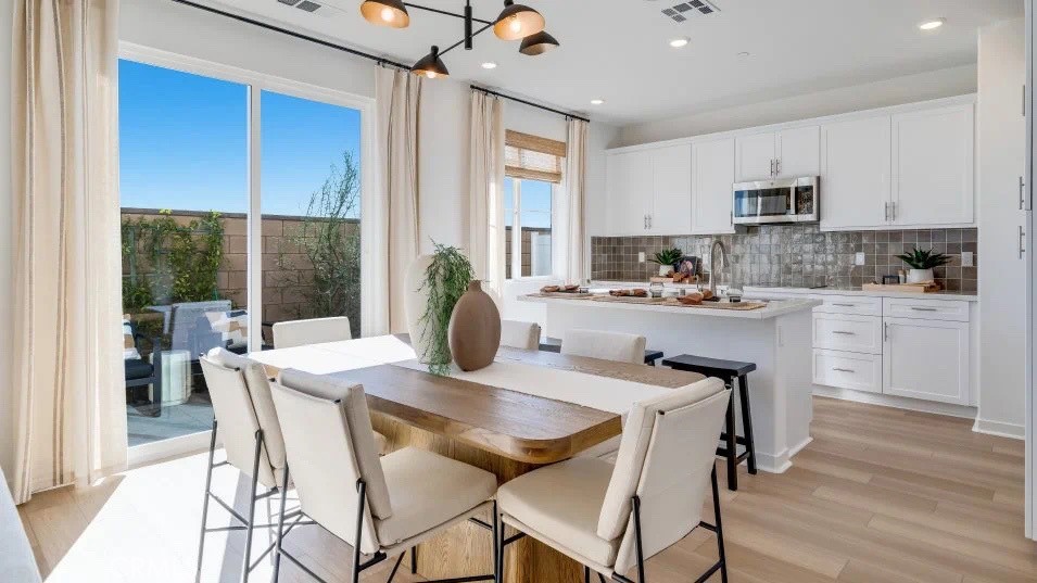 NEW CONSTRUCTION! Ready for Immediate Move-in! Includes Upgraded Flooring, Refrigerator, Washer & Dryer!
The first floor of this new two-story home is host to an open-concept floorplan with convenient access to an outdoor patio for effortless entertaining and multitasking. Two secondary bedrooms share the second floor with the luxurious owner’s suite, complete with a spa-inspired bathroom and walk-in closet. A two-bay garage completes the home.
Indigo is a collection of new single-family homes now selling at the Sunstone masterplan in Winchester, CA. Residents will benefit from fantastic onsite amenities and gated community access, along with proximity to SR 79 for convenient commutes and travel. Local attractions like Diamond Valley Lake make it easy to maintain an active lifestyle. Residents will be a short drive from local shopping, dining and entertainment in downtown Murrieta.