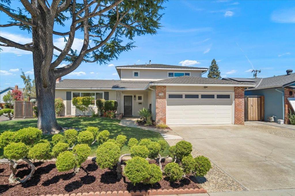 Beautifully refreshed Cambrian home on an immaculately landscaped corner lot, located in a highly sought-after neighborhood with top-rated schools. Pride of ownership shows throughout, from the refinished solid oak floors to the thoughtfully updated finishes. light-filled living room with picture window, seamless flow into the dining area overlooking the pool. Kitchen features crisp white cabinetry, granite slab counters, a built-in oven, glass cooktop, and a casual breakfast bar with utility desk. Spacious family room with French doors opens to the covered patio, main-floor bedroom offers flexibility as a guest room or office. Upstairs, oversized primary suite with dual closets, abundant light, and a private bath with walk-in shower. Secondary bedrooms are equally inviting with hardwood floors and ample storage. The backyard private retreat with sparkling pool and spa, mature landscaping, and shaded porch for outdoor dining. Recent updates include fresh paint, new carpet, double-pane windows, modern lighting, and updated hardware. This home blends timeless character with modern comfort in one of Cambrians most desirable locations.