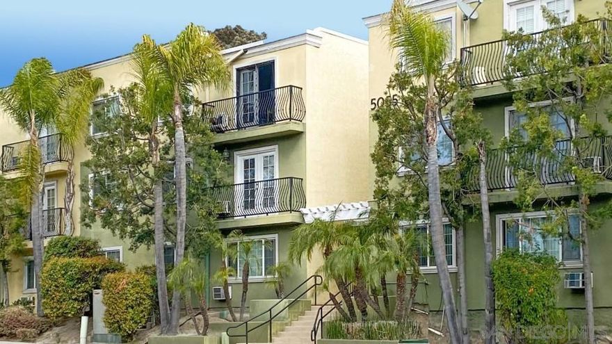 Discover this furnished, top-floor corner condo in the desirable College Area. This bright and tidy one-bedroom unit features laminate flooring, an updated kitchen, and in-unit laundry. Enjoy a private balcony for relaxing outdoors. The gated community offers great amenities including a pool, spa, and elevator. One assigned parking space included. Conveniently located near SDSU, shopping, dining, and freeway access.
