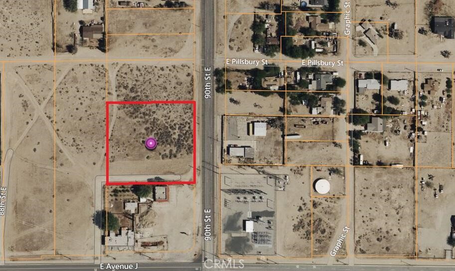LOTS OF POTENTIAL HERE. Paved Frontage on 90th Street E, one lot off the corner of Avenue J. Major thoroughfare for traffic to and from Edwards Air Force Base. Edison at property and in Water District. County says bring your Commercial uses here. Next parcel currently being developed as Market and Gas Station. Don't miss this one!