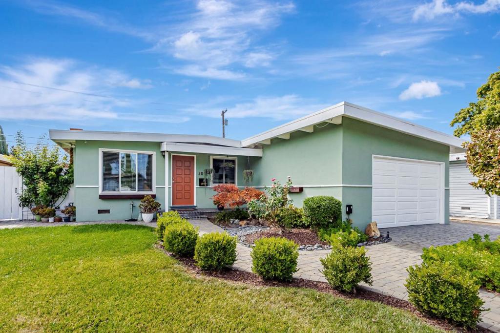 Located in the heart of Silicon Valley, this beautifully updated 3-bedroom, 2-bathroom home blends modern comfort with prime convenience. The remodeled kitchen features granite counters, an island wine cellar, gas oven/range, dishwasher, microwave, disposal, and double sink with exhaust fan. The primary bedroom opens to the backyard, while the third bedroom offers French doors to the side yard. Both bathrooms are fully renovated with heated floors. Enjoy central A/C with a Bryant gas heater and Nest controller, newer engineered hardwood floors, upgraded electrical, insulated ceilings, LED recessed lighting with dimmers, and custom closets with built-in LED lights. The finished, insulated 2-car garage with EV charger adds flexibility. Exterior highlights include a stamped concrete patio, pavers driveway, storage shed, double-pane windows, skylight, and a TPU roof with 20-year transferable warranty. Ideally situated near major freeways, top tech employers (Nvidia, Intel, Apple), Levis Stadium, Santa Clara University, and premier shopping and dining at Santana Row and Valley Fair.