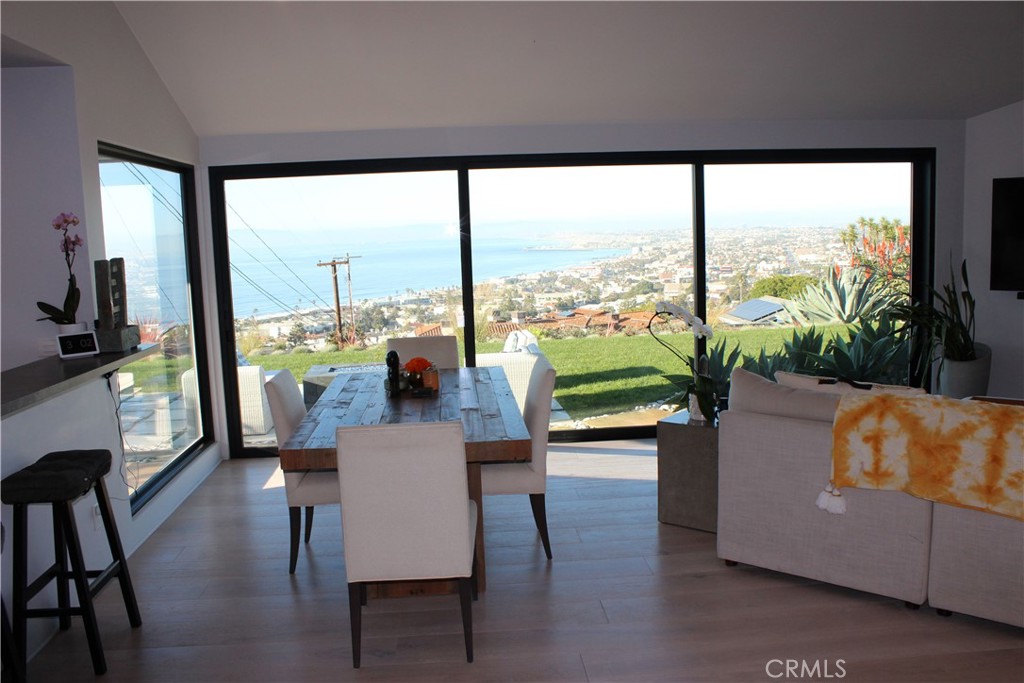 This fully furnished home has unbelievable panoramic ocean, white water, city, mountain, 180 degree views. You can see Downtown LA, the Hollywood sign, Malibu, Ventura, everything! Better views than Palos Verdes Estates since it's lower on the hill. Located in the Upper Hollywood Riviera this house is a once in a lifetime opportunity. The Views are incredible. Hot tub overlooking the view to fully relax, outdoor shower, cold plunge. Brand new 18 foot sliding LaCantina Doors, fireplace, fire pit, outdoor bbq, Traeger Smoker, kegerator, and open floor plan. 10 minute walk or 2 minute bike ride to the beach and dining/nightlife in the lovely Riviera Village.