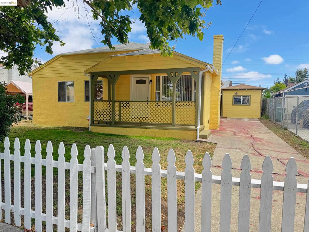 Open House Sunday, July 27th from 2:00pm-4:00pm. SO FRESH AND SO CLEAN! Move right in and enjoy this home with 3-spacious bedrooms and 1-bathroom, a living room with a cozy wood burning fireplace, an updated kitchen with plenty of cabinets and stone counter-tops along with a laundry room with a wash sink. The garage has been converted to more livable square footage with kitchen elements, a stall-shower bathroom with and heating by a wall-furnace. This private detached unit is marvelous for multi-generational living. The backyard is oversized with plenty of area for relaxing, play, gardening, entertaining and more. There's more than enough of tandem parking for multiple cars. City transit bus comes through the neighborhood, nearby there's the Coliseum BART station, a direct route to the Oakland Airport and quick access to Highway 880. COME TAKE A LOOK AND MAKE THIS YOUR HOME!