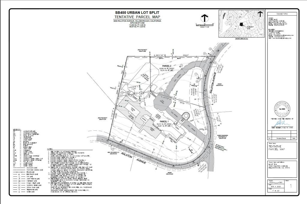 Newly subdivided, approximately 1.0 acre parcel in a premier Hillsborough location. Sweeping San Francisco Bay and Skyline views. Tennis court and pool sites.