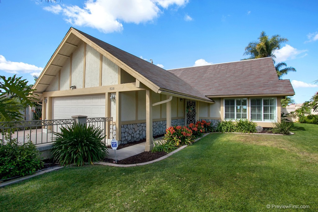 Turn Key home with pool sized yard that has been remodeled throughout with granite counter tops,custom oak cabinets, hardwood flooring, plantation shutters, and many more upgrades. Property is in Pristine condition and has been meticulously maintained. Bright and open floor plan with 4 generously sized bedrooms and 3 full baths. One bedroom and full bath downstairs. Beautifully landscaped backyard with several palms and luscious greenery. Central to freeways, shopping, schools, and hospital. Neighborhoods: Vista Equipment: Garage Door Opener, Range/Oven, Shed(s) Other Fees: 0 Sewer: Sewer Connected Topography: LL