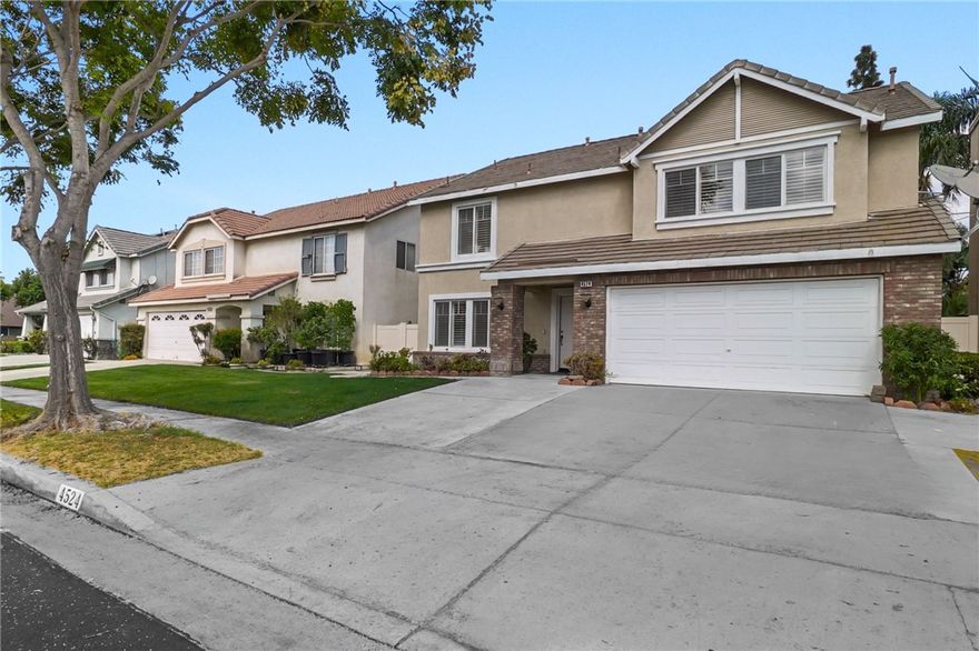 Welcome to this thoughtfully designed 4-bedroom, 3-bath residence offering the perfect balance of comfort and elegance. A highly desirable floor plan features a convenient downstairs bedroom, while an upstairs loft provides flexible space for a home office, playroom, or can be enclosed as a 5th bedroom per builder design. The main level is highlighted by both a spacious living room and a cozy family room, enhanced by upgraded wood shutters and abundant natural light throughout. The open-concept kitchen includes generous counter space, a walk-in pantry, and a sunny breakfast nook—ideal for casual dining. Retreat to the primary suite, complete with double-door entry, spa-like bathroom, and an oversized walk-in closet. Outdoors, the expansive backyard is perfect for entertaining, gardening, or simply relaxing. Nestled in a desirable low-tax, no-HOA neighborhood, this home combines thoughtful upgrades with lifestyle convenience, just minutes from excellent schools, shopping, dining, hiking trails, and major freeways.
