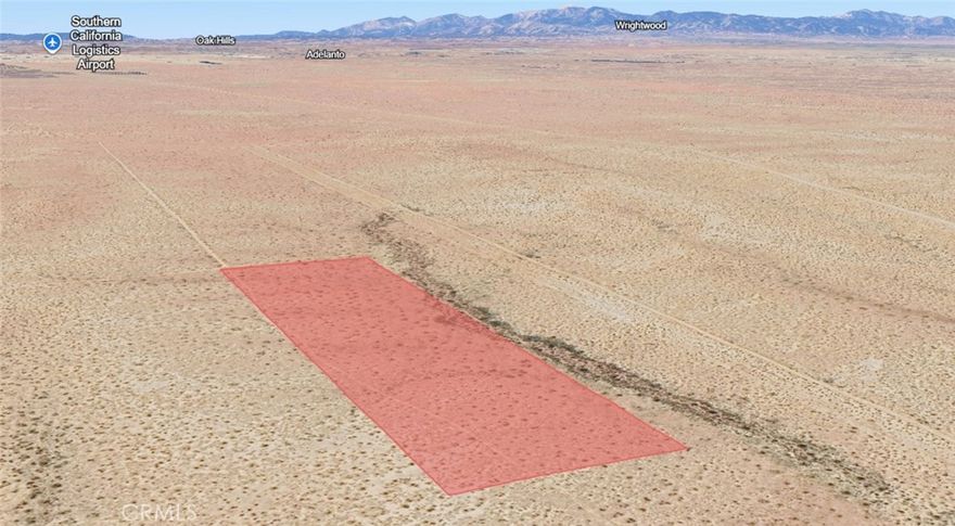 10 acres zoned Residential Vacant Land ready for your vision. Land parcel identified by APN: 0460-094-16-0000. No situs address assigned by county; address shown is for MLS input only. GPS coordinates: 34.683606, -117.372327. Buyer to verify zoning, permitted uses, and utility availability.