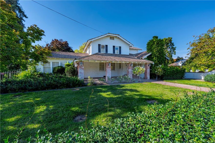 ABSOLUTELY GORGEOUS!! OLD WORLD CHARM LOCATED RIGHT HERE IN THE HEART OF MERCED! This property would make a wonderful Bed & Breakfast or a fabulous home with plenty of room for kids to roam! OR A GREAT WEDDING/PARTY VENUE! Built in 1915, updated in 1961.The home itself still has the original wood crown molding with a beautiful wood fireplace & mantel! Home located off the beaten bath in a county pocket within the city limits with close proximity to shopping, schools & UC Merced! The property features 3 large bedrooms, 5 bathrooms with the Primary ensuite downstairs & is located on approximately 3/4 of an acre. The kitchen has been updated with a Bosch dishwasher, double ovens and even offers a vegetable sink! Proceed up the gorgeous stairs with the beautiful original wood railing, into a very unique bathroom that hosts a soaking tub & a huge walk in shower & sink! The two large bedrooms upstairs have the original wood windows with wonderful views of the property! Now step outside onto the pavillion where you'll find a bar, a 1/2 bath & a changing room. The pavillion overlooks the beautiful pool & additional patio area for barbecuing & entertaining! The shed/carport/barn measures approximately 100' x 50', all of which is covered.  Approximately 25' of the width of the shed is enclosed and can be secured. There are 3 carports. What can I say...this home is one of a kind! They don't build quality like this anymore!!!