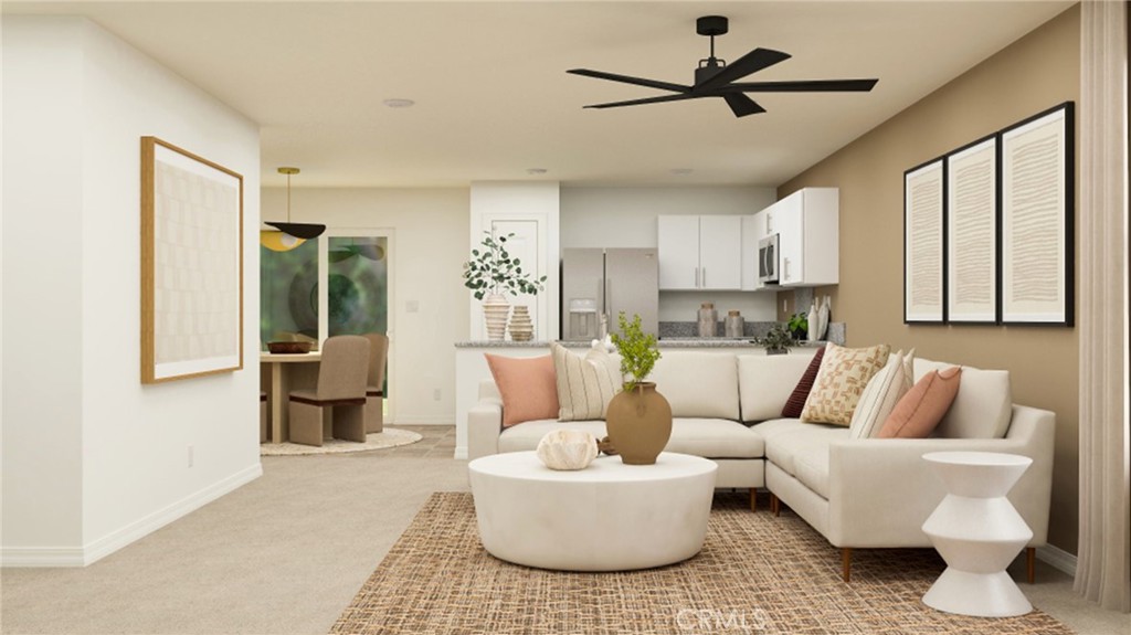 NEW CONSTRUCTION! Ready for Quick Move-in!
This three-bedroom home offers convenient single-floor living. An open-concept floorplan blends the kitchen, living and dining areas, maximizing interior space. Two secondary bedrooms are located near the front of the home, and the luxurious owner’s suite is tucked into a private rear corner, complete with a full bathroom.
The Solstice Collection brings new single-family homes to the Desert Star masterplan, now selling in Hesperia, CA. At Silverwood Lake, there are ample outdoor activities to enjoy, such as boating, camping, hiking trails and more. Residents can work on their game on the well-manicured greens at Hesperia Golf and Country Club, with easy access to legendary holes. The Hesperia Zoo provides an enjoyable, one-of-a-kind adventure suitable for all ages.