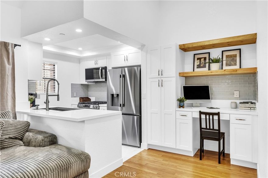 Welcome to 1062 Calle Del Cerro #1222, an upgraded upper-level condo in the desirable Vista Pacifica community of Rancho San Clemente. This 1-bedroom, 1-bathroom home offers a thoughtfully updated living space with premium features throughout.
Enjoy bamboo flooring, 10-foot ceilings, and upgraded recessed lighting with dimmers that create a bright, inviting atmosphere. The living room includes a flush-mounted TV with concealed wiring, and the TV is included with the purchase.
The kitchen is enhanced with new premium LG appliances, granite countertops, upgraded cabinet storage, and added pantry cabinets with slide-out drawers for extra organization. A built-in computer desk with storage provides a perfect workspace with beautiful handmade pine shelves.
The bathroom features a stand-up glass tile shower, and the bedroom offers upgraded closet organizers, handmade pine shelves, and storage. A new double-stack washer and dryer is also included.
This unit comes with an upgraded garage featuring custom cabinets, workbench, upgraded flooring, and blacked-out rafters — a fully functional and polished space for storage and projects.
Community amenities include two pools, spas, clubhouse, playground, and lush walking paths with waterfalls and streams. Ideally located just minutes from San Clemente’s beaches, hiking trails, Lifetime Fitness, shops, restaurants, and Dana Point Harbor.
Don’t miss this opportunity for a move-in ready condo with resort-style living in one of San Clemente’s most sought-after communities!