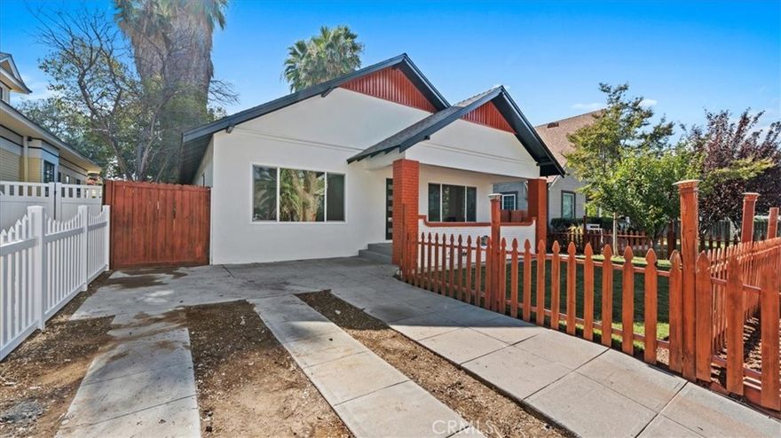 Nestled in the heart of Downtown Riverside, this beautifully renovated 2 bedroom, 1 bathroom home perfectly blends modern upgrades with timeless character. Thoughtfully updated inside and out, it offers a fresh, move in ready living space ideal for anyone looking to enjoy the charm and convenience of city living. Step inside to find a bright, open floor plan featuring brand new finishes, contemporary flooring, and a beautifully redesigned kitchen with sleek cabinetry and stylish countertops. The airy living and dining areas are filled with natural light, creating a welcoming space to relax, entertain, or unwind. A brand new AC unit ensures year round comfort, while the huge backyard provides endless possibilities  from weekend gatherings and gardening to future expansion. Plus, the detached bonus room offers valuable extra space for a home office, creative studio, guest room, or potential ADU (buyer to verify).All of this, just minutes from Riverside’s historic downtown, with its vibrant shops, restaurants, cultural spots, and easy access to transportation. Don’t miss this rare opportunity to own a truly special home with space to grow, in one of Riverside’s most desirable and walkable neighborhoods.