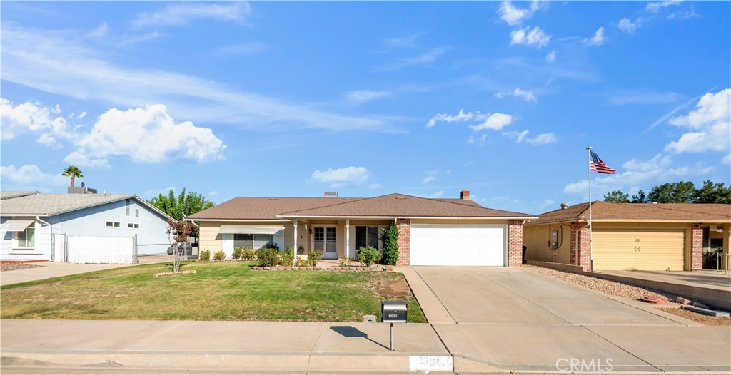 Beautifully updated 3-bedroom home located in the desirable 55+ community of Sun City. The interior features a remodeled kitchen with updated cabinetry, countertops, and appliances. Bathrooms have been tastefully upgraded with modern finishes. The roof and HVAC system are newer, providing added peace of mind. This well-maintained property sits on a rare oversized lot with mature fruit trees and established landscaping, offering plenty of space to relax or garden. A rare opportunity to own a 3-bedroom home with a large yard in this sought-after senior community.