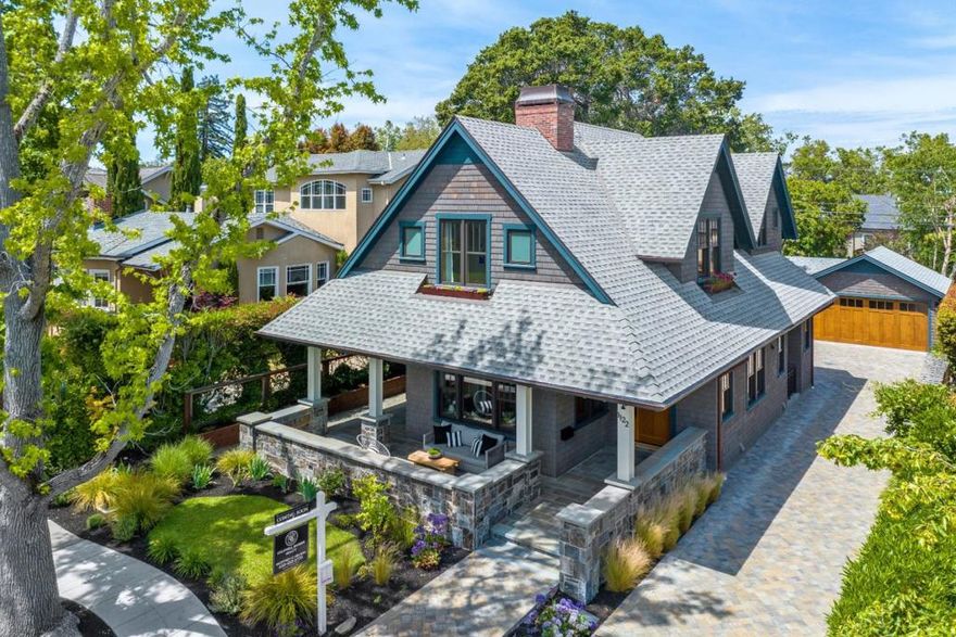 BEST OF THE BEST!  Premium quality on the best flat block, built new in 2020 on 3 breathtaking levels! Calistoga Craftsman with Incredible custom detail. Location, location: this is the street that made the Easton Addition famous! Cabrillo's collection of luxury homes spans the generations from the 1910s to the present day, while also a prestigious hub known for Halloween festivities & neighborhood synergy. Sought-After 1100 block within strolling distance of both Broadway (0.4 mile) & Burlingame Ave (1.1 mile). *Remarkable custom quality *3 levels of bespoke detail, including exciting "club level" lower destination as media/play/gym* 5 beds, 4 full baths, 3 half baths, plus upstairs Mezzanine Study for kids * Radiant Heat * Wolf, Sub-Zero, Huge Wine Fridge, Espresso Maker* Towering ceilings upstairs * Custom Built-Ins throughout * Detached garage has 2nd Laundry, Half-Bath, Outdoor shower