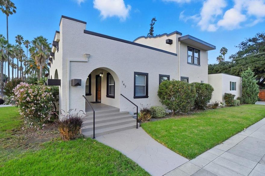 PRESTIGIOUS rarely-available Palm Haven neighborhood of Willow Glen sits this stately, spacious move-in condition house. The home has beautiful architectural features combined with modern amenities. The large eat-in kitchen with countertop bar has nice cabinets w/granite countertops, and stainless steel appliances. There are dark hardwood floors in the formal dining and living rooms, carpeting in the bedrooms and travertine tiling in the kitchen. Flexible floor plan has the primary bedroom w/ensuite bathroom + walk-in closet, 2nd bedroom with an adjoining office area on the first floor; then the 3rd and 4th bedrooms w/a jack-and-jill bathroom on the 2nd floor. All 3 bathrooms have double sinks.  Downstairs there is a huge finished basement area of over 600 bonus sq. ft that could be a terrific game or workout area, a laundry room and ample storage areas. A large gated, covered patio area for entertaining, and a detached garage.   LOCATION, LOCATION, LOCATION...mere blocks to Lincoln Ave and its plethora of amazing restaurants, coffee shops, and shopping. Very close to downtown San Jose financial district, 280/87, SJC, HP Pavilion for SJ Sharks games, and in the heart of Silicon Valley's high tech hub. Incredible VALUE for a huge move-in condition home in desirable Willow Glen.