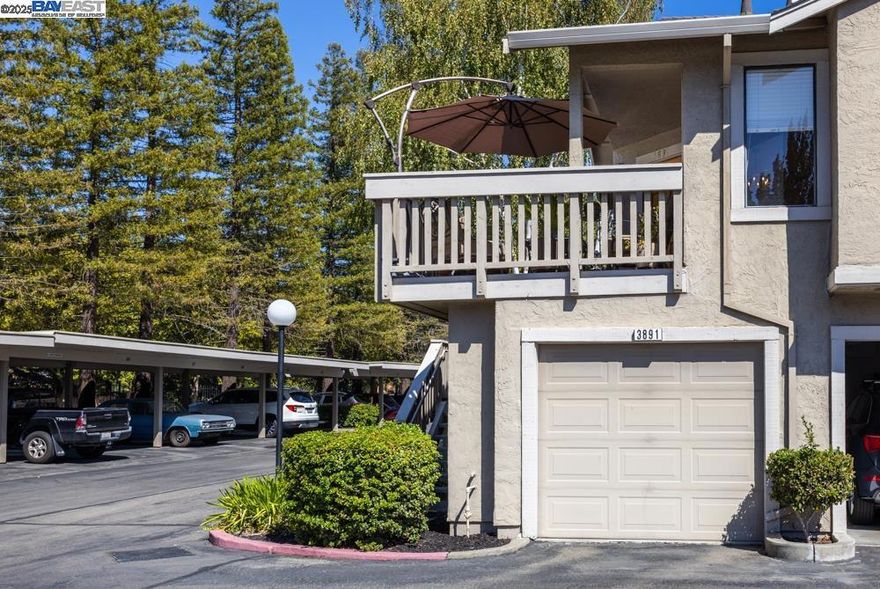 Welcome to this beautifully maintained upper-level, gated corner condo in the heart of San Ramon near Crow Canyon. This spacious unit features an oversized private deck and a highly sought-after attached one-car garage with in-garage laundry. The home offers two bedrooms and two stunningly updated bathrooms with designer tile work—ready for move-in.  Step inside to find elegant hardwood floors, recessed lighting, and a modern granite kitchen featuring a stylish backsplash, stainless steel sink, and stainless-steel dishwasher. Both bathrooms have been thoughtfully remodeled, creating a blend of comfort and contemporary design.  Ideally located near the community pool, spa, and convenient guest parking, this home is just minutes from top-rated schools, shopping, dining, and freeway access. Enjoy the best of San Ramon living in this gated community—close to San Ramon’s City Center, the year-round farmers market, The Marketplace shops, Central Park, the library, community center, and Iron Horse Trail.