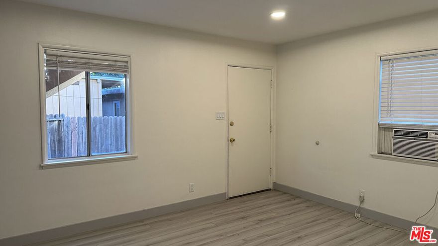 This one bedroom/ one bathroom front unit on the first floor, in a 5- unit gated complex. Fully renovated in September, 2025. Convenient location, quiet neighborhood. Close to The NoHo Arts District. Shared laundry in a common room outside. Pictures of the mirrored unit. One assigned parking. Gated community. HACLA voucher welcome. New kitchen cabinets, fresh painting, new stove, a  toilet, a bathroom vanity, new flooring.