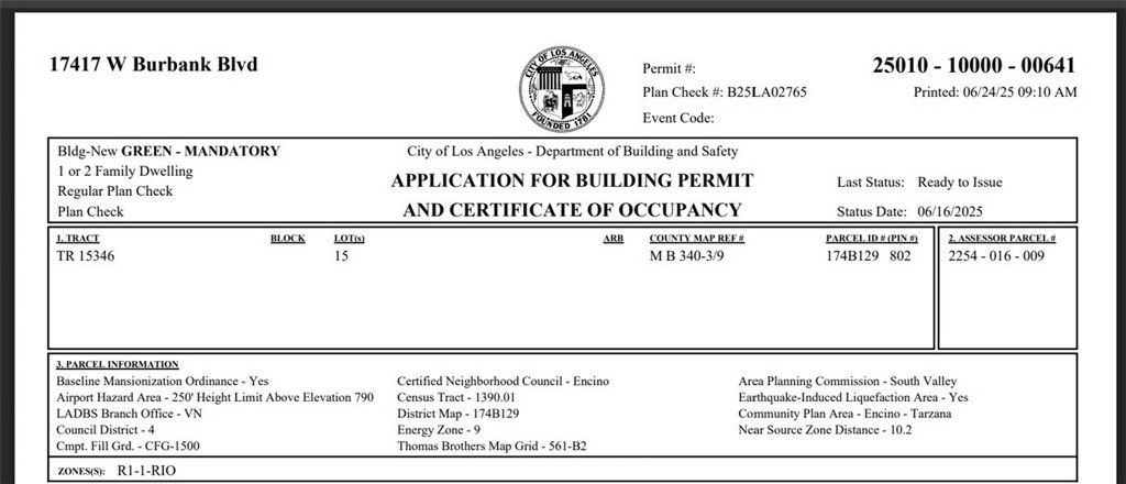 Photo of 17415 Burbank Drive, Encino, CA 91316 (MLS # SR26026167)