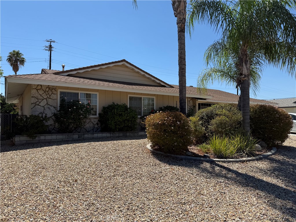 Don’t miss this spacious and well-maintained 3-bedroom, 2-bath home, located in the highly desirable Sun City 55+ community. Offering one of the largest floorplans in the neighborhood, this home features a formal living room, dining area, and a large family room—ideal for both relaxing and entertaining. Enjoy convenient living with an attached 2-car garage with direct access, a dedicated laundry room, and a walk-in tub for added comfort. The low-maintenance front and backyard landscaping, oversized AC unit, and leased solar panels offer efficiency and ease. Newer roof and dual pane windows. There’s also plenty of driveway parking for guests. Centrally located near shopping, dining, medical facilities, and with easy access to the 215 freeway, this home offers the perfect blend of comfort and convenience. As part of the Sun City Civic Association, residents have access to amenities including a clubhouse, pool, spa, fitness center, tennis courts, and a wide range of community activities. Schedule your private showing today.