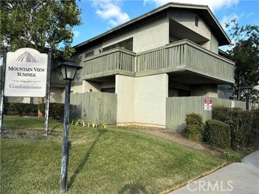 Luxury mountain view Sumner condo in Claremont school district. Prime location North of Foothill! This spacious 1 bedroom, 1 bath condo is located  on the first floor and newly installed wood floor throughout. Enjoy a private patio and mountain views! Secure gated & private parking. Community park-like grounds plus fenced Pool & Spa. Convenient to shopping, school, & park in the neighborhood.