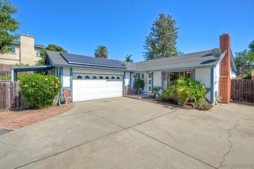 Tucked away in a peaceful San Marcos neighborhood, this cozy 3-bedroom, 2-bath home is light, bright, and full of charm. The open-concept layout offers an easy flow between the kitchen, dining, and living areas. A beautiful California room extends your living space, providing a relaxing spot to enjoy morning coffee or evening breezes. Recent updates inlude fresh interior paint newer shower enclosures and recently replaced water heater. Step outside to a serene backyard surrounded by lush landscaping that creates a sense of privacy and tranquility. With solar panels for added efficiency, this home is a wonderful opportunity to make your own in a quiet, sought-after location.