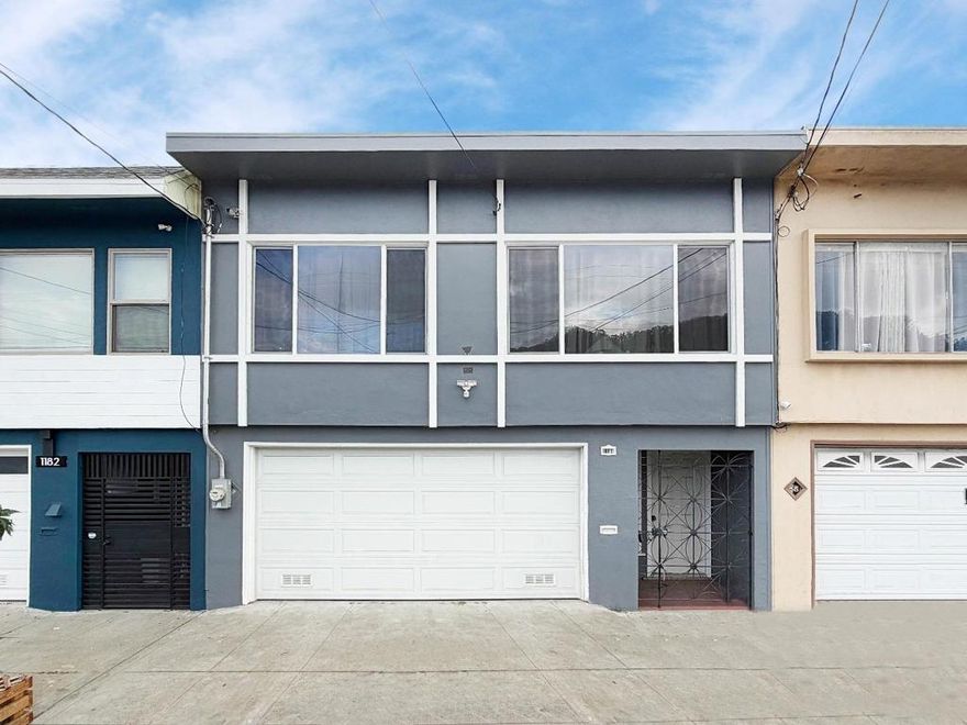 Gorgeous & Exceptional! Welcome to this beautifully contemporary two-story single-family home in San Francisco vibrant Bayview neighborhood! Due to fire damage last year, it is now fully renovated with new electrical, plumbing, and roof, this home perfectly balances modern comfort and versatile living. With 5 bedrooms, 3 bathrooms, and 1,724 sqft of well-designed space, its ideal for todays diverse lifestyles. The main level features 3 spacious bedrooms and two bathrooms, including a relaxing ensuite retreat. The light-filled living room with a wood-burning fireplace offers a cozy gathering space, while the gourmet kitchen shines with quartz countertops, custom cabinetry, and stainless steel appliances. A formal dining area completes the main floor, ideal for family meals. The lower level provides a flexible layout with two additional bedrooms and a full bath, perfect for guests, extended family, or a private home office.  Additional highlights include a two-car side-by-side garage, updated 200 amp electricity,  and a spacious backyard, ideal for BBQs, entertaining, or simply relaxing with loved ones. Conveniently located near Muni, major freeways, downtown San Francisco, and SFO, this move-in-ready home offers exceptional comfort, accessibility, and value. A Must See!