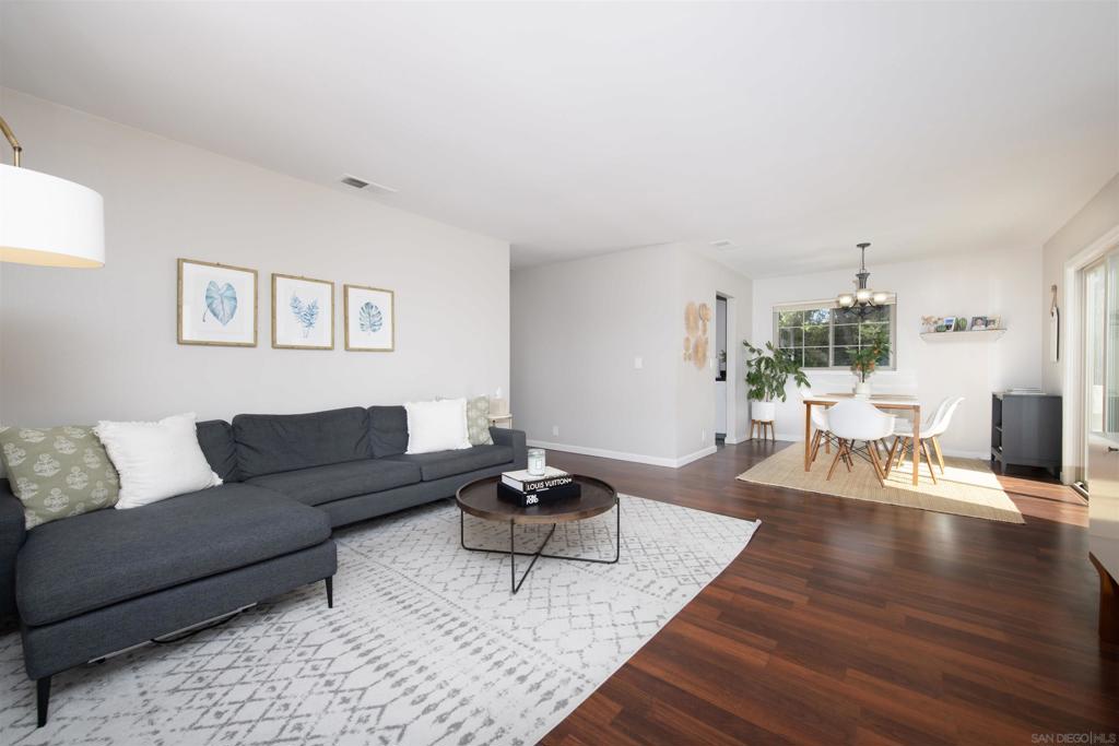 The stunning open floor plan creates the illusion of living in a larger space than the actual square footage. Thoughtful updates throughout the home seamlessly blend style and function, featuring upgraded flooring, newer window treatments, and newer appliances—a new roof and exterior stucco. Well-maintained community with two pools, two spas, tennis courts, and mature trees. A Chef’s Delight kitchen. Long-term good tenant occupied; buyer to assume the current lease, $3,000 per month, with a lease expiration of May 31, 2026. Step out onto your private balcony to savor morning coffee or unwind in the evenings with tranquil mountain views and gentle coastal breezes. This townhome offers a peaceful retreat while still being conveniently close to local shops, dining, relaxing by the pool, or exploring the surrounding parks. There are two pools, two hot tubs, and two tennis courts, along with lots of walking trails and mature trees.