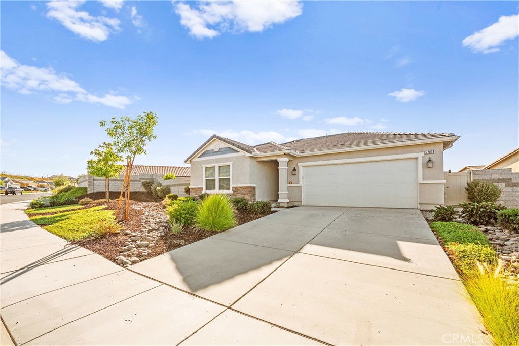 Beautifully upgraded single-story home in Menifee’s popular Talavera community! This move-in-ready home offers 1,389 sq. ft. of living space with 3 bedrooms and 2 bathrooms. Inside, you’ll find luxury vinyl plank flooring, custom lighting, granite countertops, a farmhouse sink, and a cozy gas fireplace. The kitchen features upgraded appliances, and the washer, dryer, and refrigerator may be included.
Enjoy modern comfort with a Phenomenal Air whole-home purification system, energy-efficient features, and a finished epoxy garage floor.
The backyard is perfect for relaxing or entertaining, with a tranquil pond, built-in gas BBQ line, and holiday-light outlets. The RV-rated side yard provides extra space for parking or future RV access — a rare find in this area.
Located near parks, schools, shopping, and freeway access, this home has everything you need. Beautifully maintained, move-in ready, and full of upgrades, this Talavera gem is ready to welcome you home.